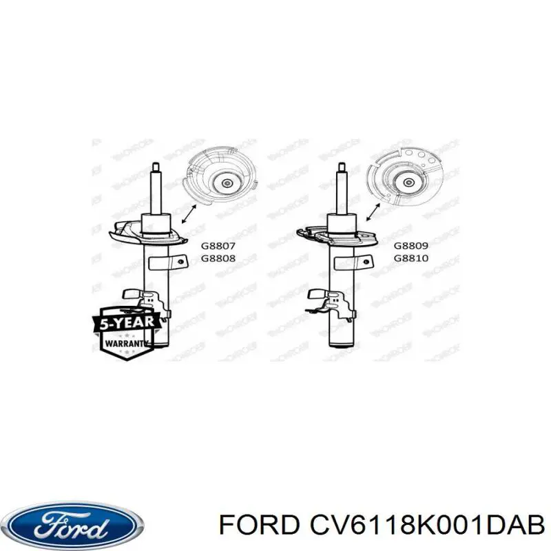 Comprar CV6118K001DAB Ford Amortiguador delantero izquierdo