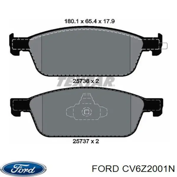 CV6Z2001N Ford pastillas de freno delanteras