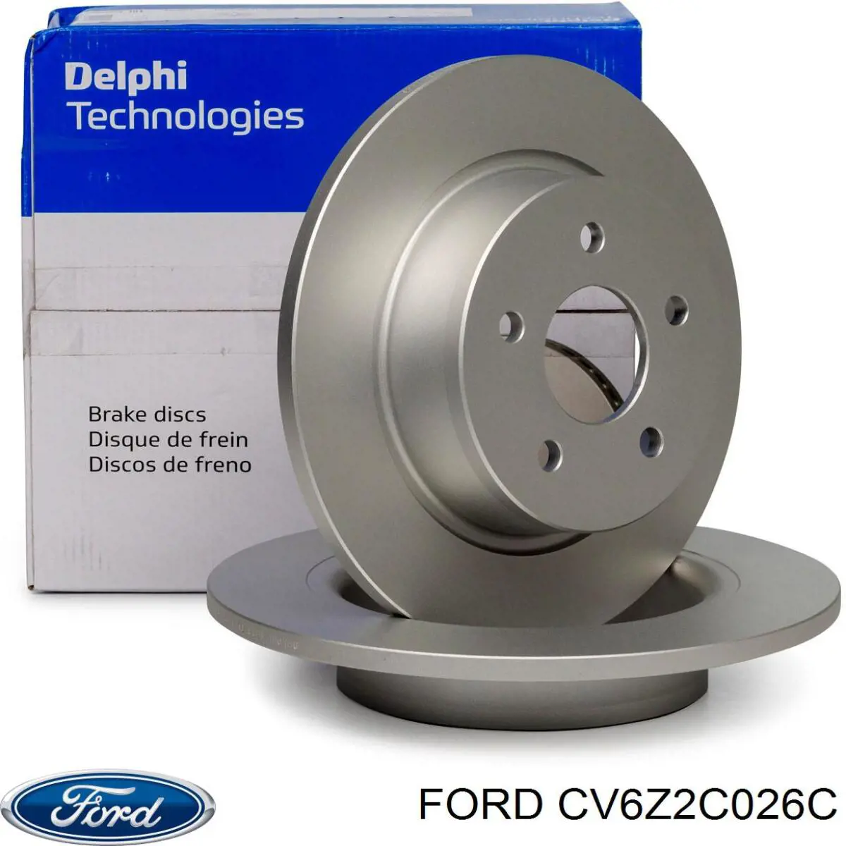 Disco de freno trasero CV6Z2C026C Ford