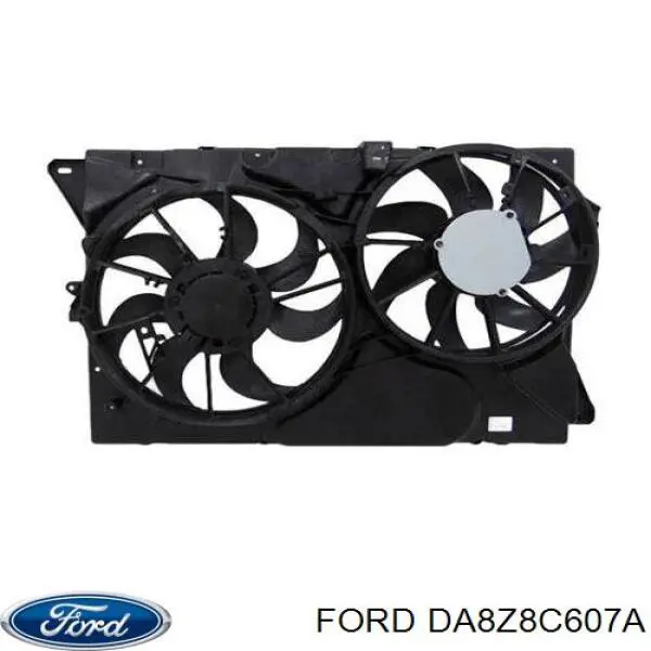 Difusor de radiador, ventilador de refrigeración, condensador del aire acondicionado, completo con motor y rodete Ford Explorer (U5)