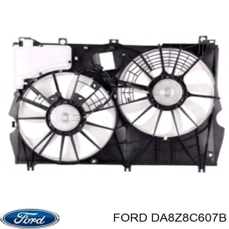 DA8Z8C607B Ford difusor de radiador, ventilador de refrigeración, condensador del aire acondicionado, completo con motor y rodete