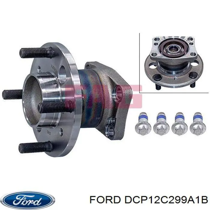 DCP12C299A1B Ford cubo de rueda trasero