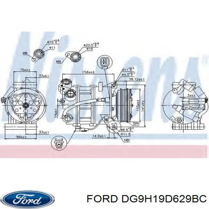 890249 Nissens compresor de aire acondicionado