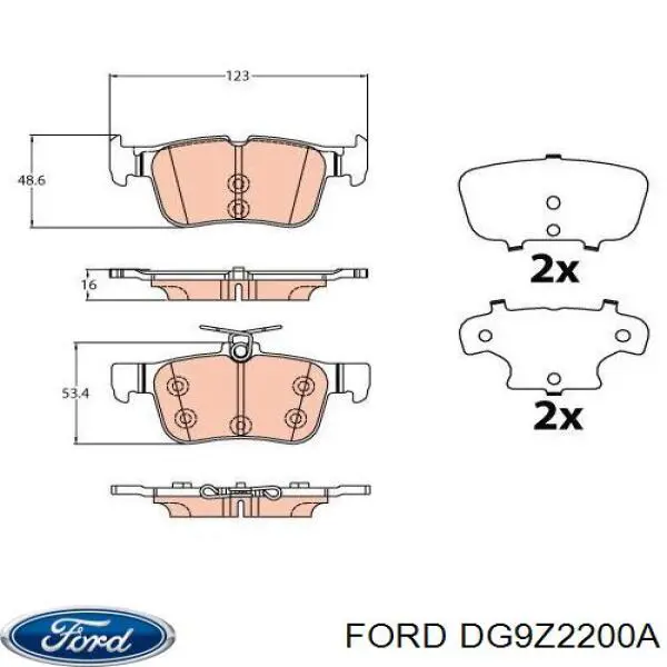 Comprar DG9Z2200A Ford Pastillas de freno traseras