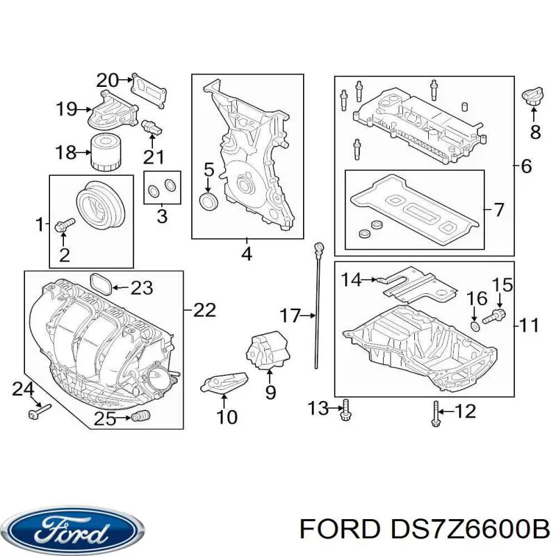 DS7Z6600B Ford bomba de aceite