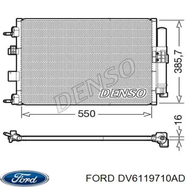 DV6119710AD Ford condensador aire acondicionado