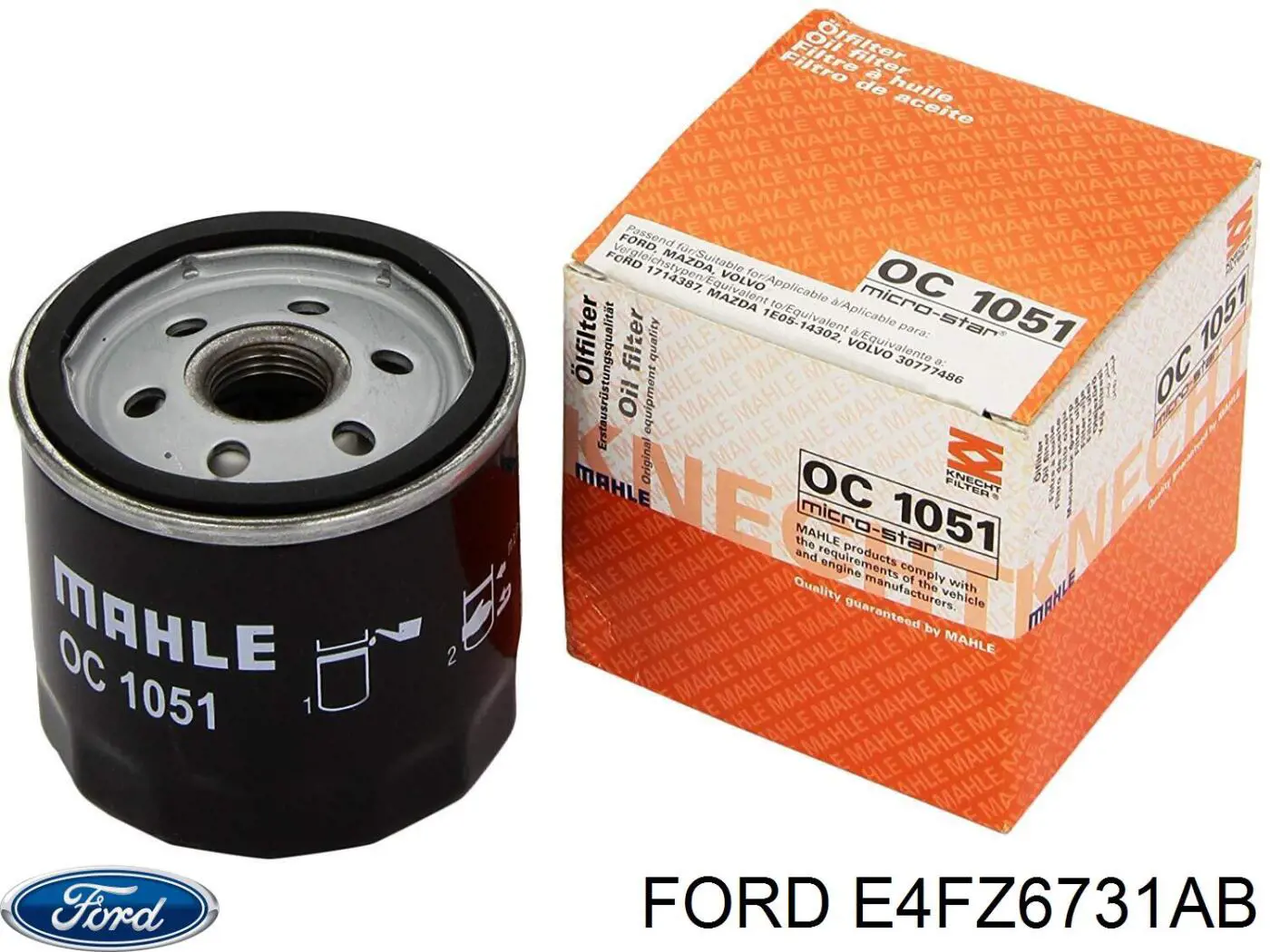 Filtro de aceite E4FZ6731AB Ford