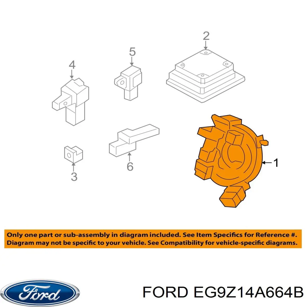EG9Z14A664B Ford Anillo de AIRBAG 