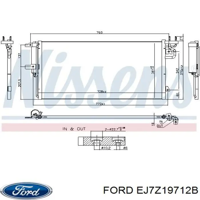 Condensador Ford EJ7Z19712B