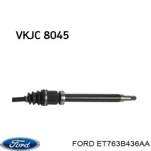 Comprar ET763B436AA Ford Semieje delantero derecho