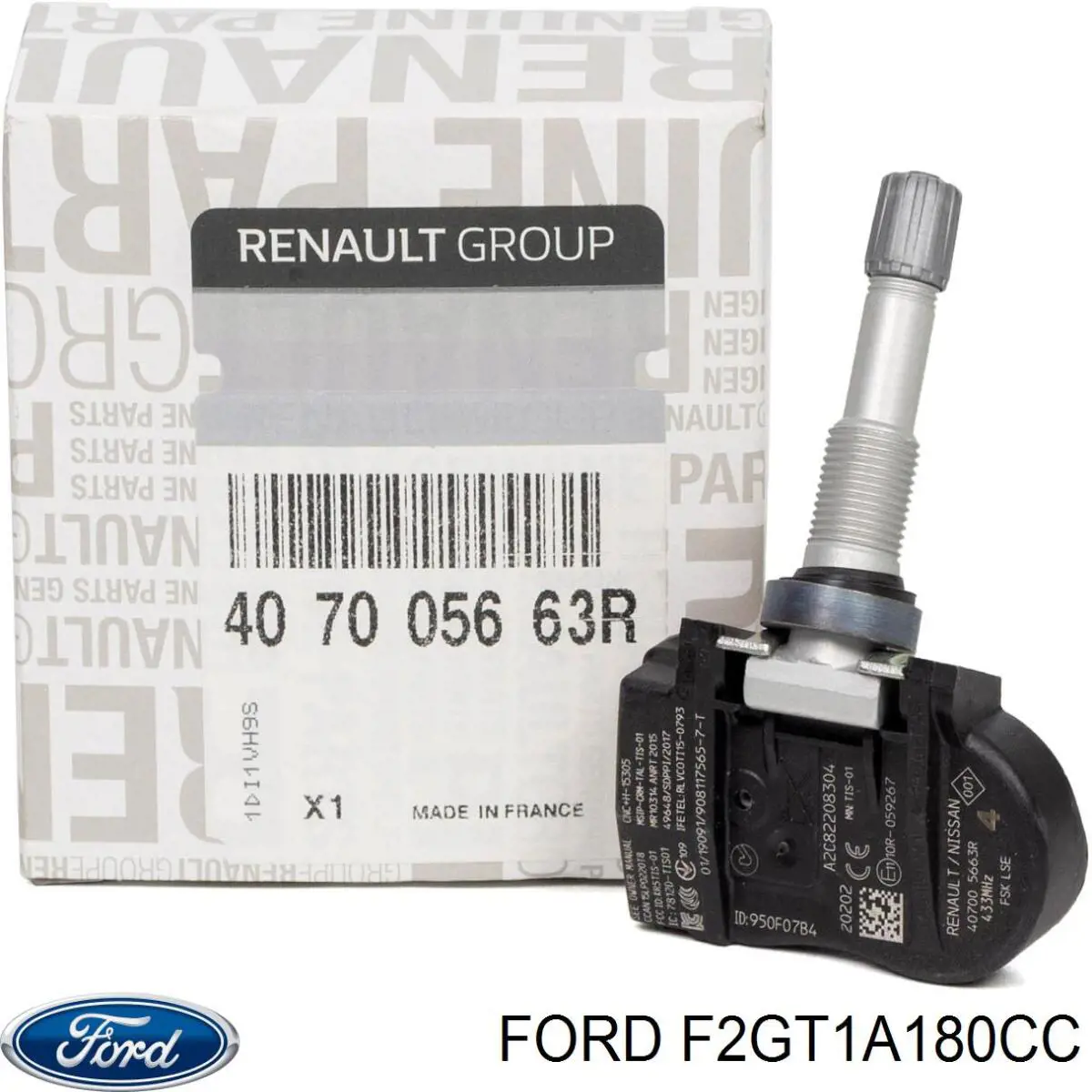 Control de presión de neumáticos Ford F2GT1A180CC