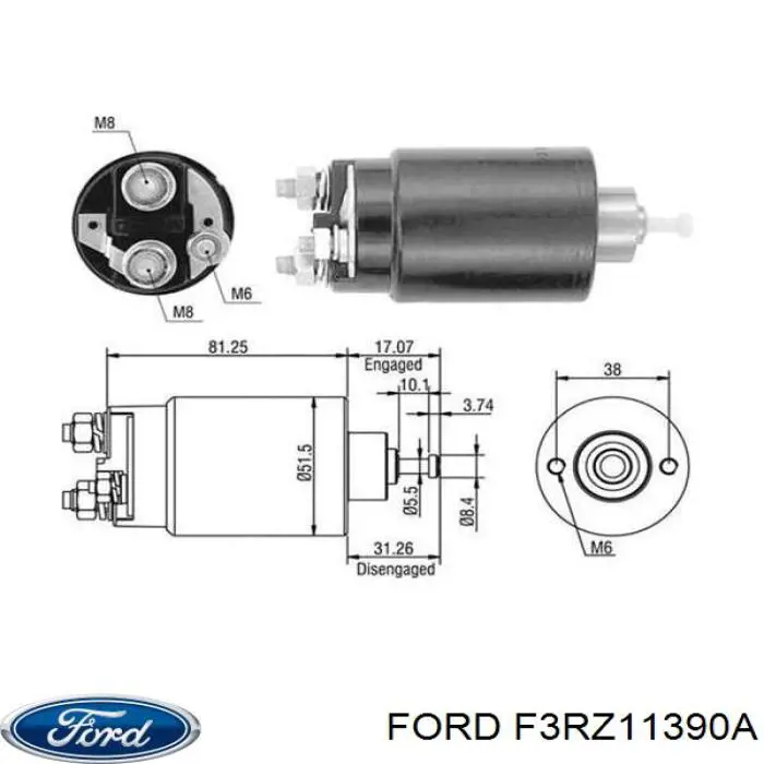 F3RZ11390A Ford interruptor magnético, estárter