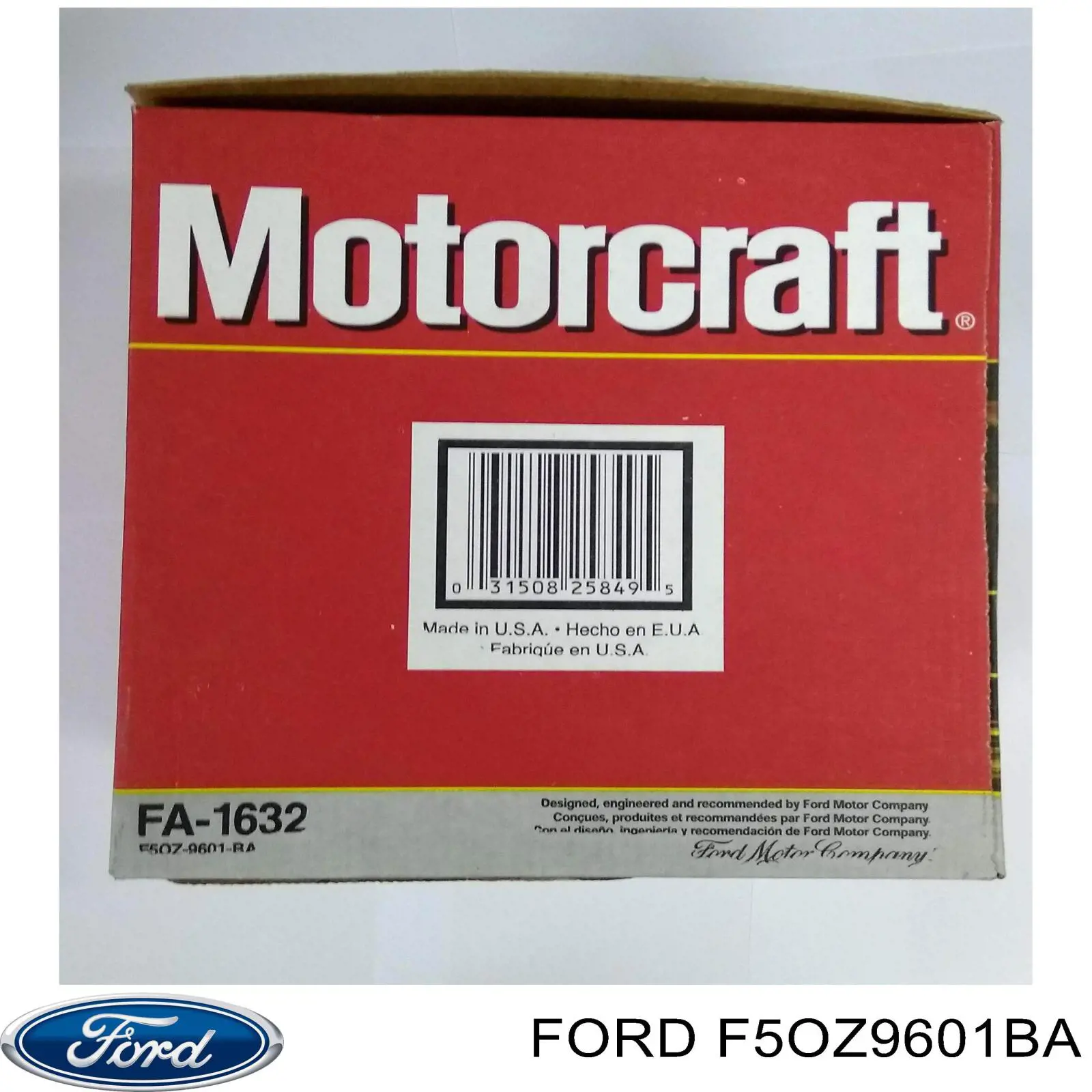 F5OZ9601BA Ford filtro de aire