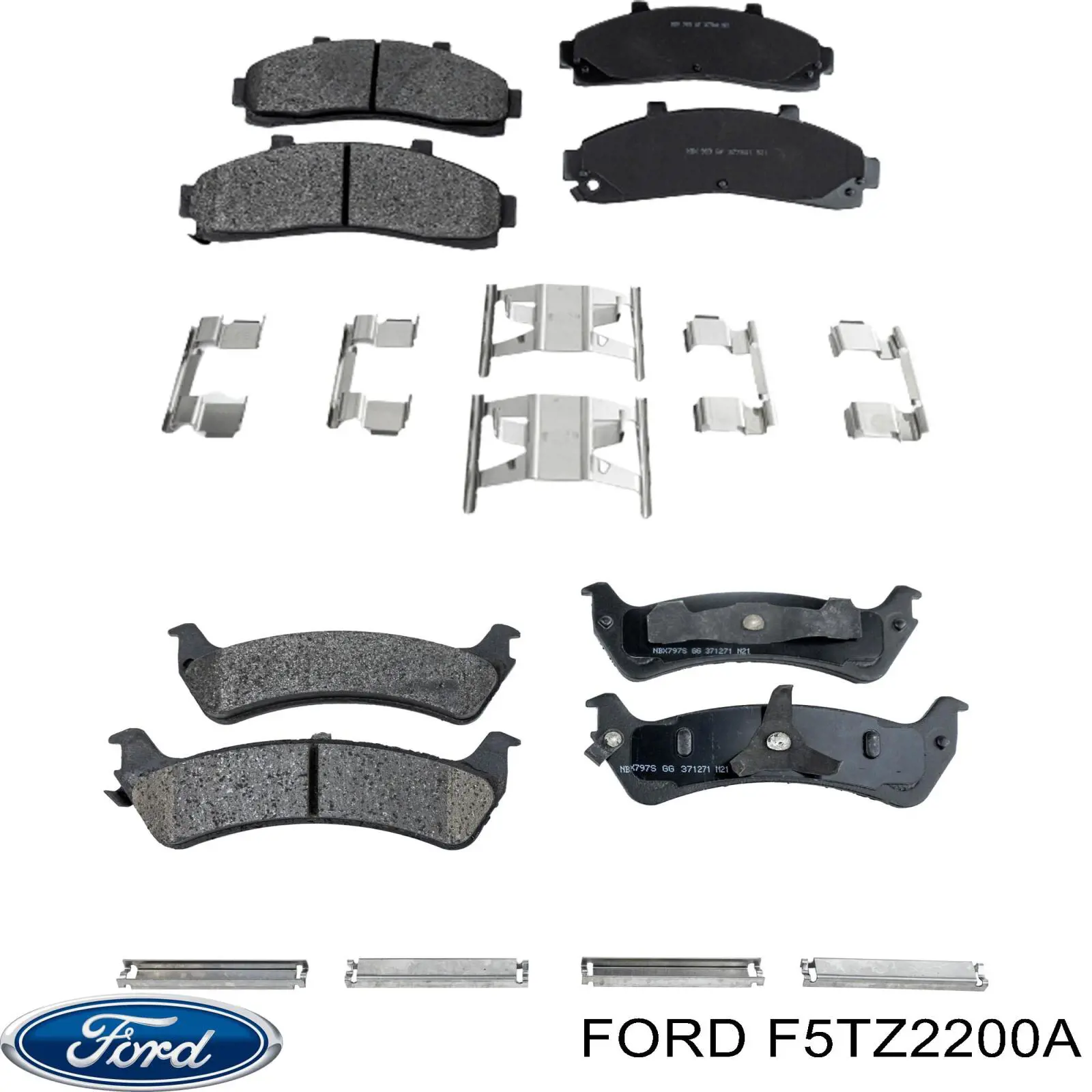 F5TZ-2200-A Ford pastillas de freno traseras