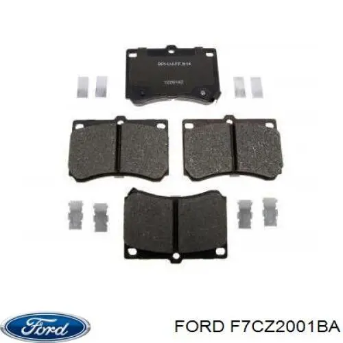 F7CZ2001BA Ford pastillas de freno delanteras