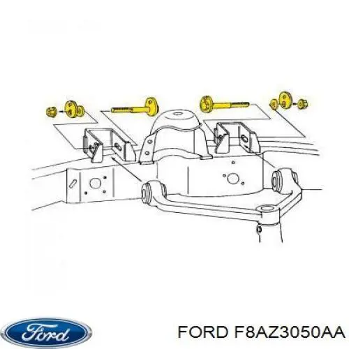 F8AZ-3050-AA Ford rótula de suspensión inferior