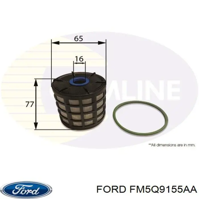 Caja del filtro de combustible FM5Q9155AA Ford