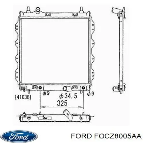 Comprar FOCZ8005AA Ford Radiador de auto