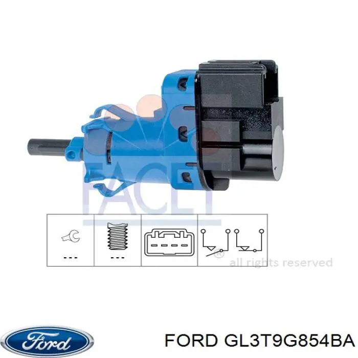 Interruptor de luz de freno Ford GL3T9G854BA precio, desde 30,49 EUR