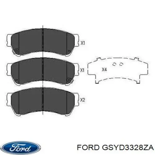 Comprar GSYD3328ZA Ford Pastillas delanteras de freno