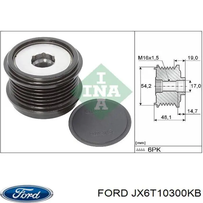 JX6T10300KC Ford Alternador de coche