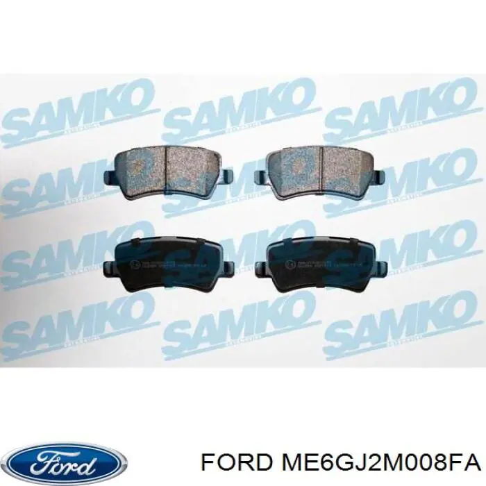 ME6GJ2M008FA Ford pastillas de freno traseras