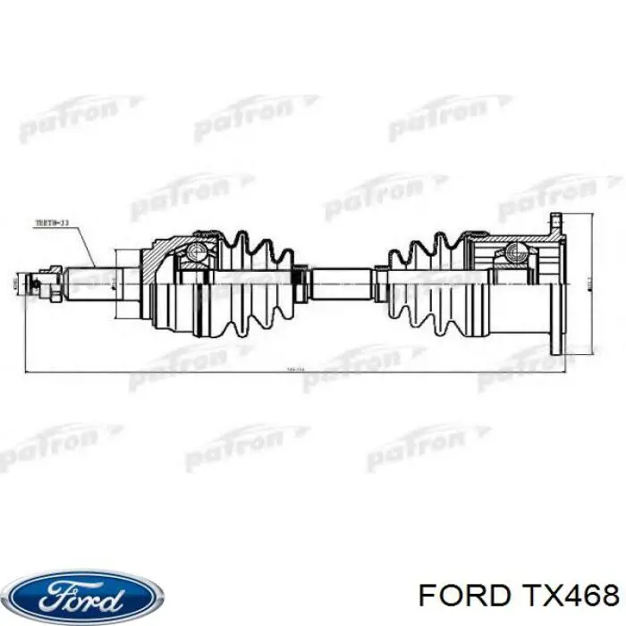 TX468 Ford árbol de transmisión delantero