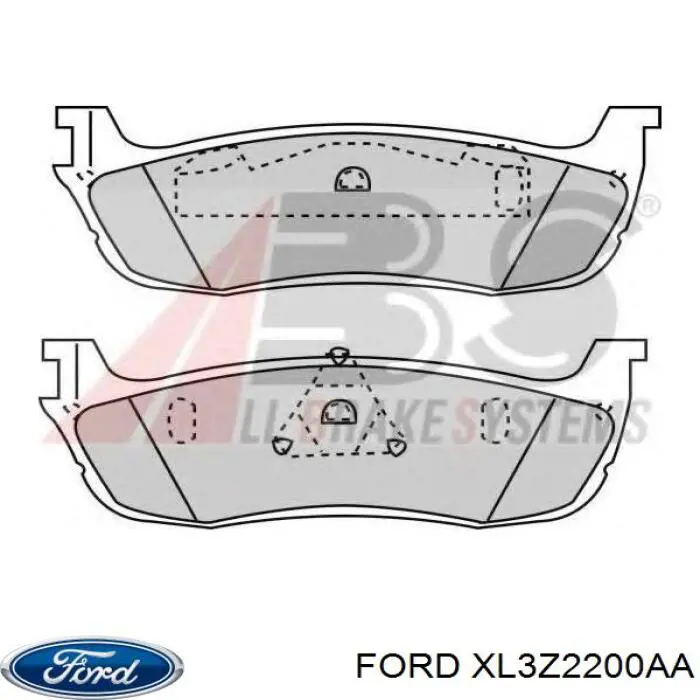 XL3Z2200AA Ford pastillas de freno traseras