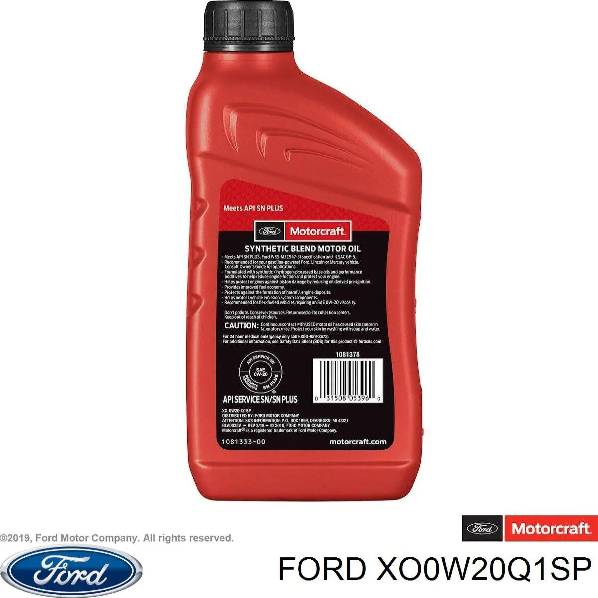 Aceite de motor XO0W20Q1SP Ford