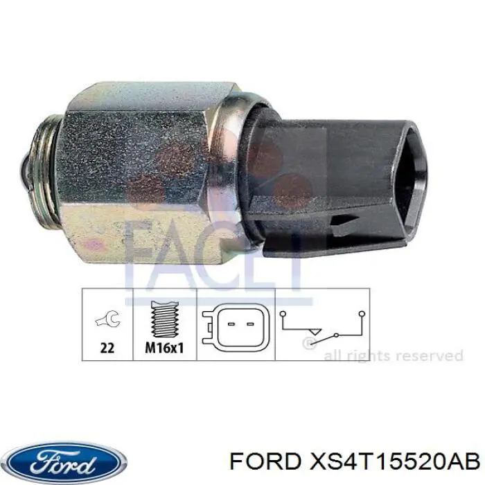 XS4T15520AB Ford sensor de marcha atrás