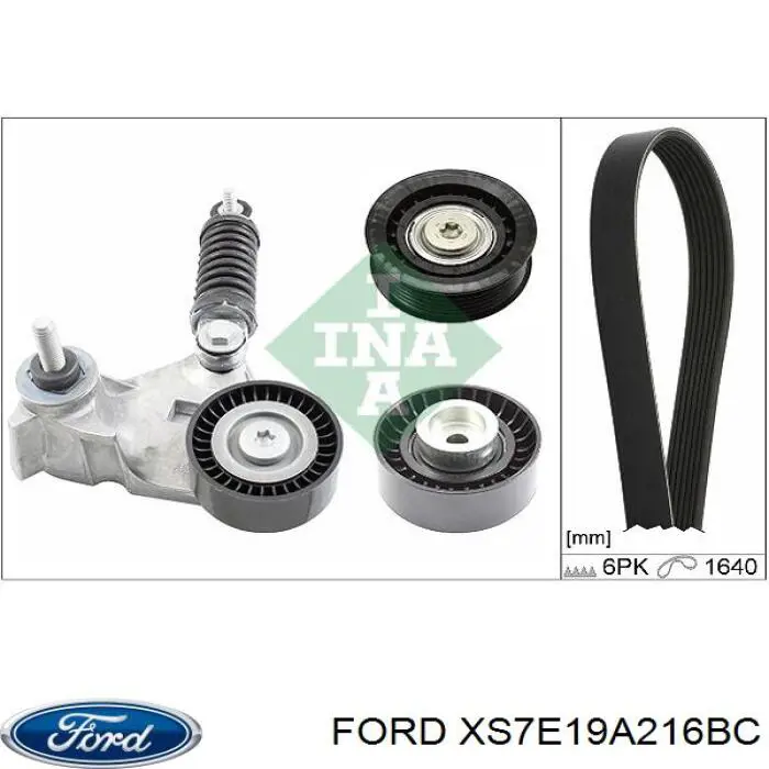 Polea inversión/guía, correa auxiliar servicios Ford XS7E19A216BC precio, desde 13,70 EUR