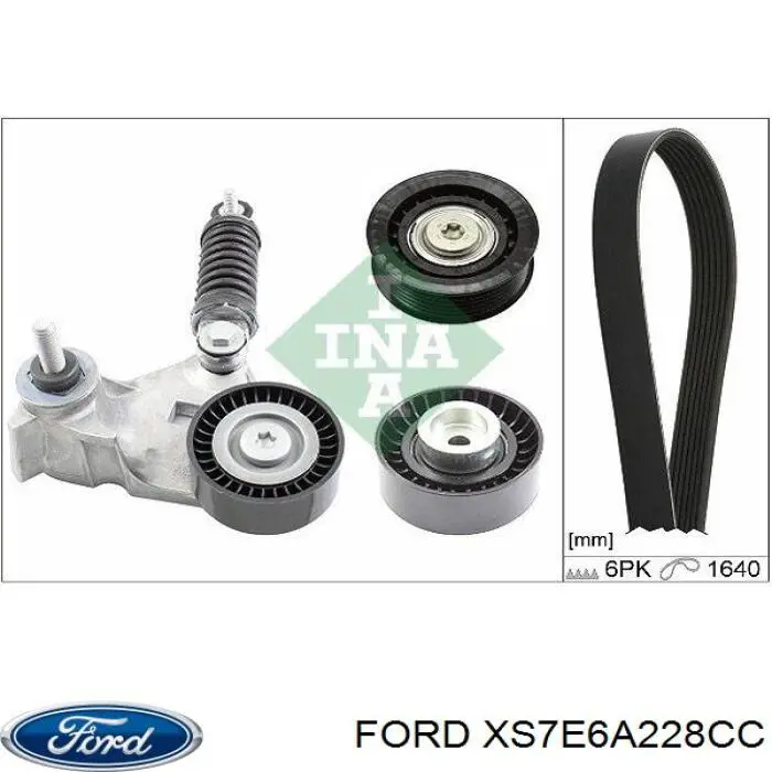 Comprar XS7E6A228CC Ford Tensor de correa poli V 