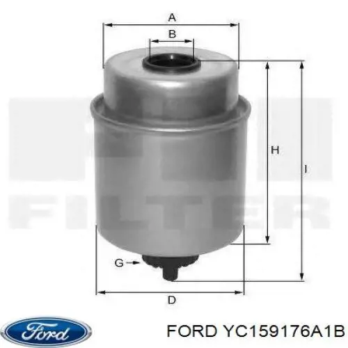 YC15 9176 A1B Ford filtro de combustible