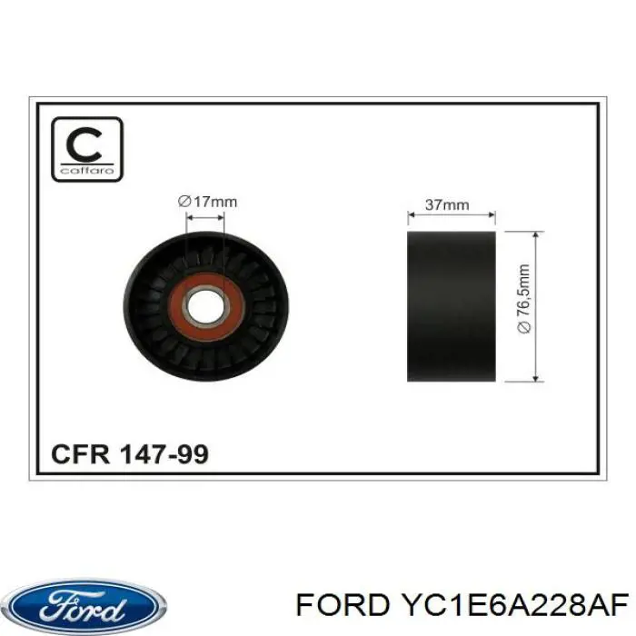 Tensor de la correa trapecial Ford YC1E6A228AF precio, desde 69,70 EUR