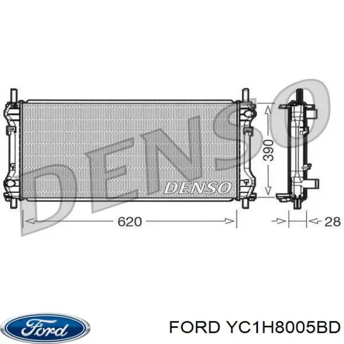 Água radiador Ford YC1H8005BD precio, desde 73,08 EUR