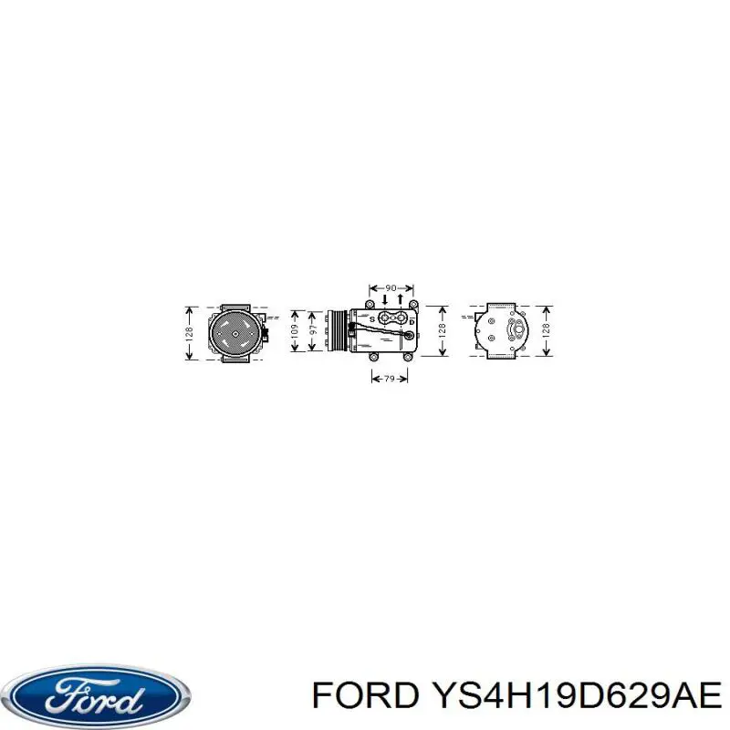 Comprar YS4H19D629AE Ford Compresor de aire acondicionado coche