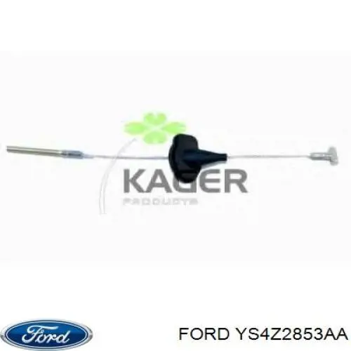 YS4Z2853AA Ford cable de freno de mano delantero