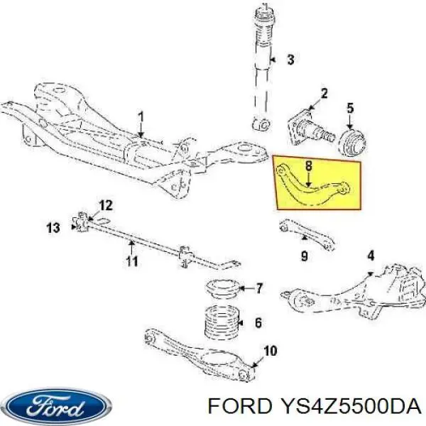 YS4Z5500DA Ford brazo de suspension trasera