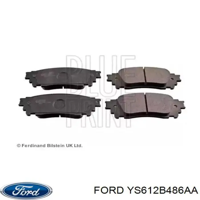 YS612B486AA Ford Juego de resortes de sujeción de pastillas de freno delanteras