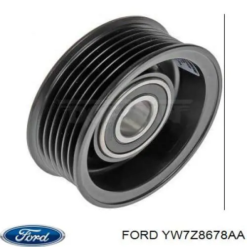 YW7Z8678AA Ford polea inversión / guía, correa poli v