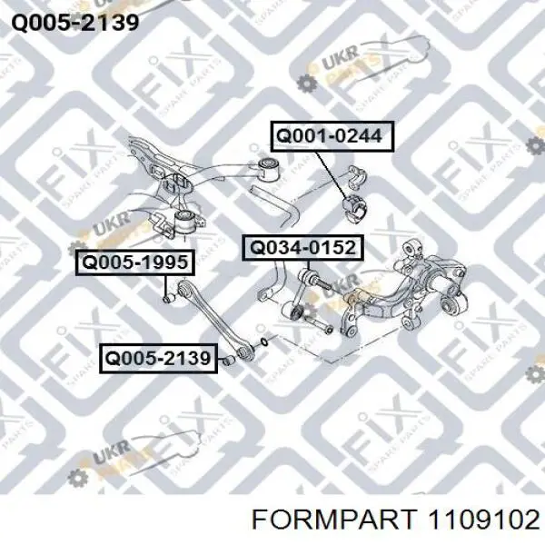1109102 Formpart/Otoform barra panhard, eje trasero