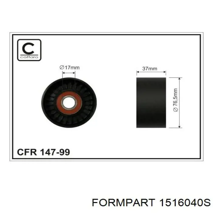 1516040S Formpart/Otoform tensor de correa, correa poli v