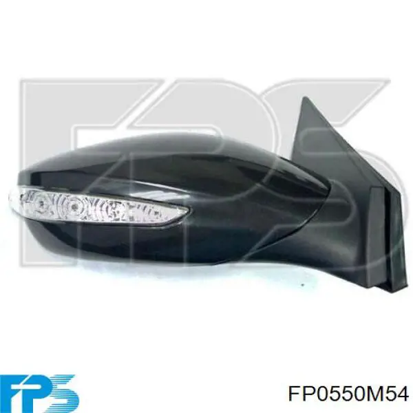 0550M54 FPS cristal de espejo retrovisor exterior derecho