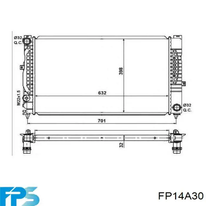 FP14A30 FPS radiador