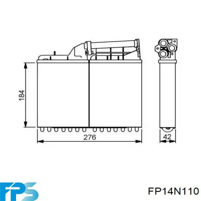 FP 14 N110 FPS radiador de calefacción