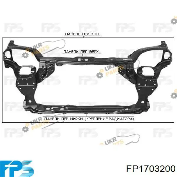 FP 1703 200 FPS soporte de radiador completo