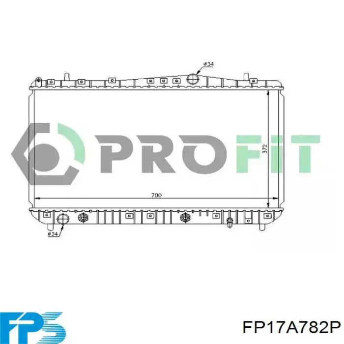 FP17A782P FPS radiador refrigeración del motor