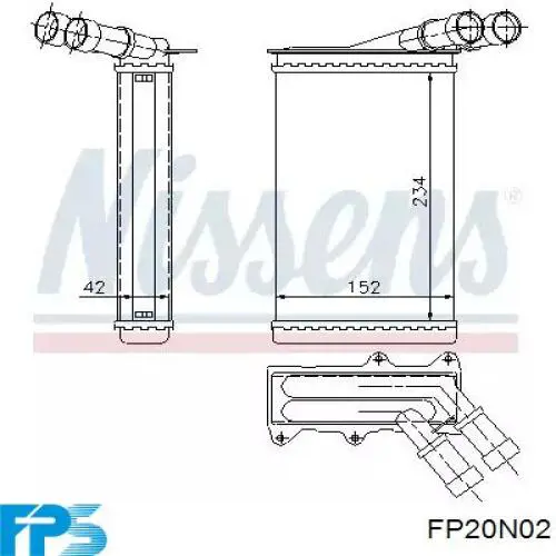 Radiador calefacción FP20N02 FPS