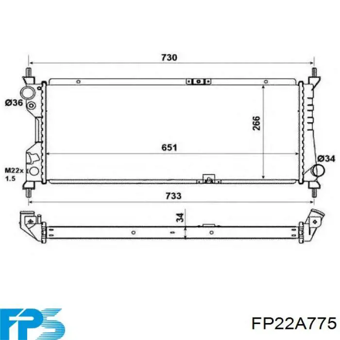 FP22A775 FPS Refrigeración del motor