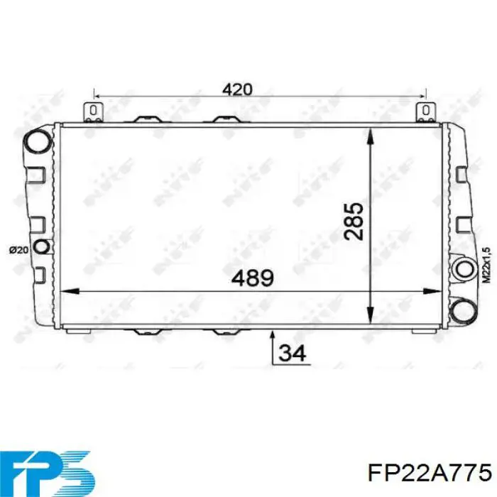 Água radiador FPS FP22A775 precio, desde 58,82 EUR